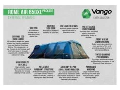 Vango Opblaasbare Tent Rome Air 650 Xl -Buiten Kamperen 11 3 vango opblaasbare tent rome air 650 xl eigenschappen buitenkant tesromeaim23tiq