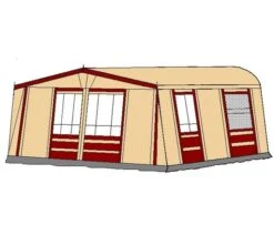 Te Velde Voortent Prelude 350 Cm Bordeaux -Buiten Kamperen 14 tevelde voortent prelude bordeaux 350 rechts 1