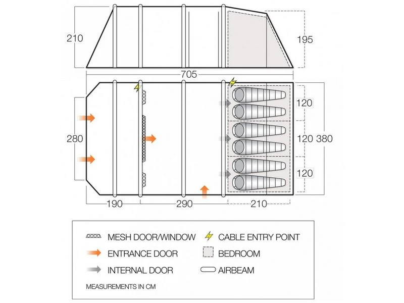 Vango Opblaasbare Tent Stargrove II Air 600 XL 4 Vango Opblaasbare Tent Stargrove II Air 600 XL - Afbeelding 4