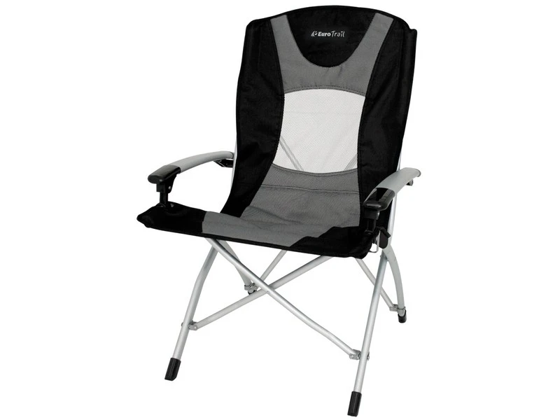 Eurotrail Vouwstoel Lyon Alu Zwart-Grijs 1 Eurotrail Vouwstoel Lyon Alu Zwart-Grijs