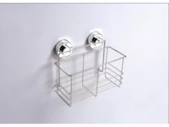 Kampa Chroome Zuignap Opbergmandje -Buiten Kamperen 39 2 kampa chroome zuignap opbergmandje