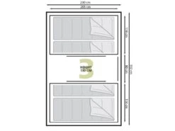 Eurotrail Vis-a-vis Tent Santiago BTC 5 Eurotrail Vis-a-vis Tent Santiago BTC -Buiten Kamperen 55 2 eurotrail santiago btc plattegrond ette0609 2701