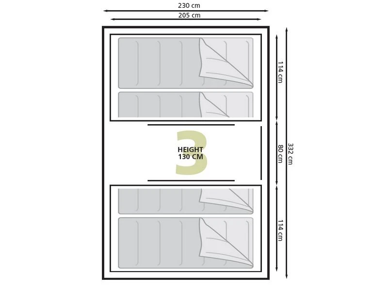 Eurotrail Vis-a-vis Tent Santiago BTC 3 Eurotrail Vis-a-vis Tent Santiago BTC - Afbeelding 3