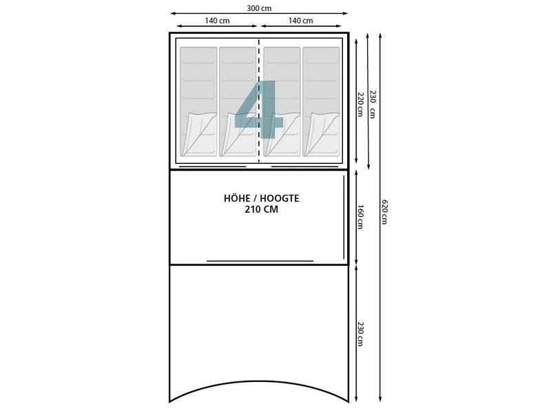 Eurotrail Opblaastent Georgia BTC Air 4 Eurotrail Opblaastent Georgia BTC Air - Afbeelding 4
