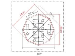 Coleman Familie Tent Octagon Blue-lime -Buiten Kamperen 64 3coleman familie tent octagon blue lime 2000035750