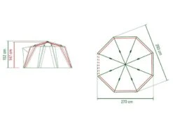 Coleman Familie Tent Octago Blue-lime -Buiten Kamperen 65 2 coleman familie tent octago blue lime 2000035194