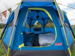 Coleman Familie Tent Octago Blue-lime -Buiten Kamperen 65 3 coleman familie tent octago blue lime 2000035194