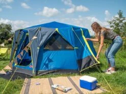 Coleman Familie Tent Octago Blue-lime -Buiten Kamperen 65 4 coleman familie tent octago blue lime 2000035194