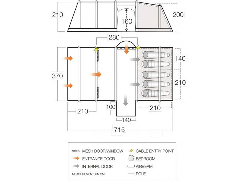 Vango Opblaasbare Tent Rome Air 550 Xl 6 Vango Opblaasbare Tent Rome Air 550 Xl - Afbeelding 6